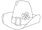 Dibujos para colorear sombrero del Día de San Patricio