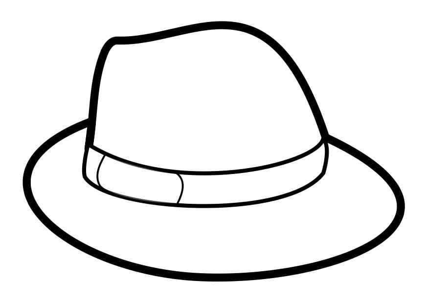 Dibujo para colorear sombrero