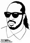 Dibujo para colorear Stevie Wonder