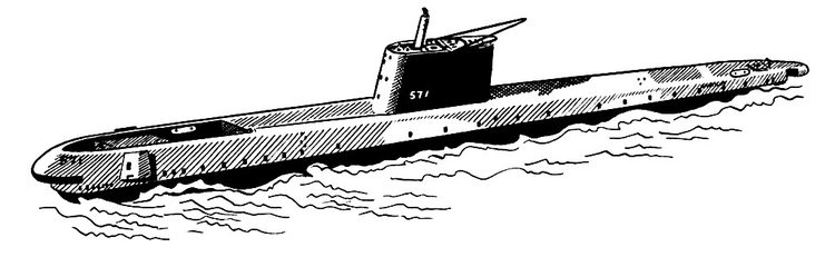 Dibujo para colorear Submarino