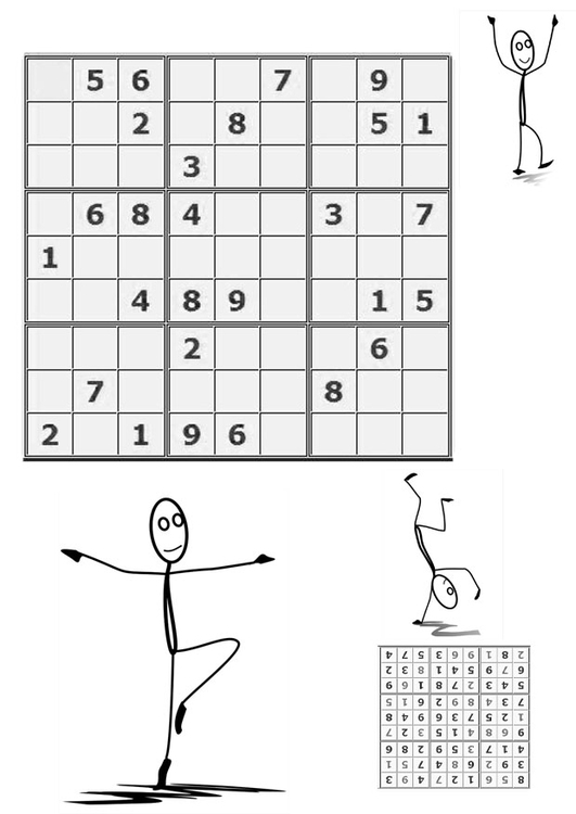 Dibujo para colorear sudoku - moverse