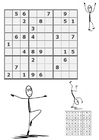 Dibujos para colorear sudoku - practicar deporte