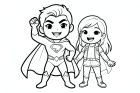 superhéroe con una chica