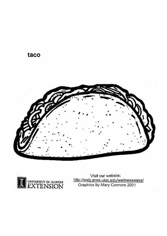 Dibujo para colorear Taco