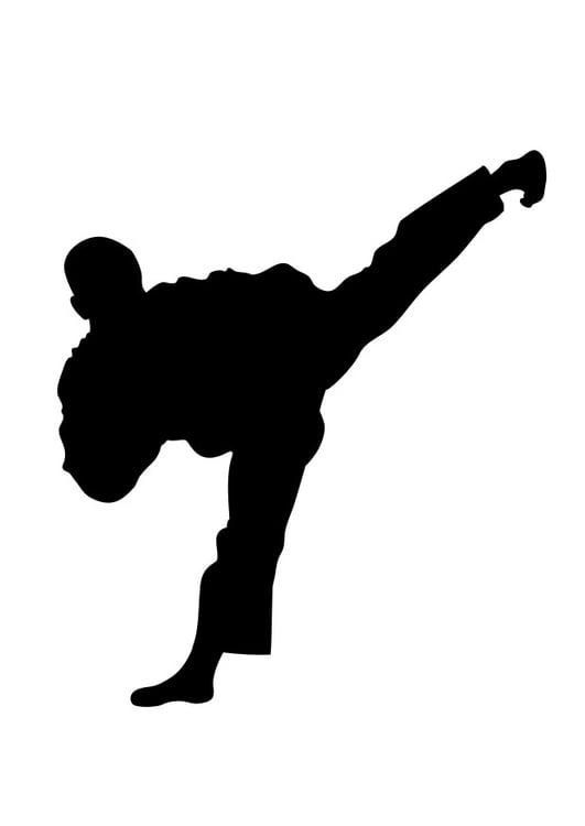 Dibujo para colorear taekwondo