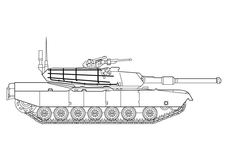 Dibujo para colorear Tanque Abrams