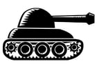 Dibujos para colorear tanque