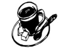Dibujos para colorear taza de café