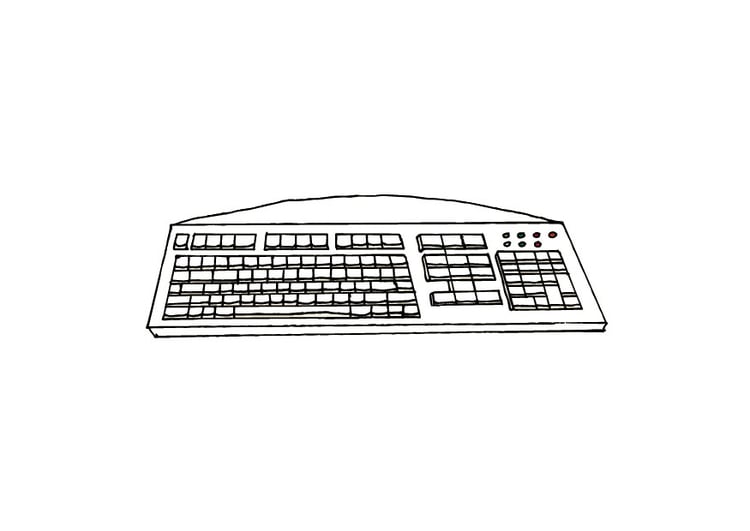 Dibujo para colorear Teclado