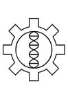 Dibujo para colorear tecnologÃ­a genÃ©tica de biohacking