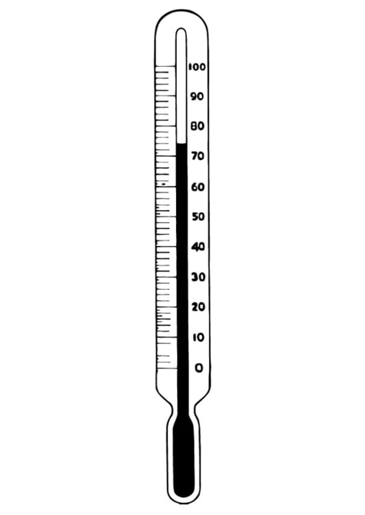 Dibujo para colorear Temperatura - termÃ³metro