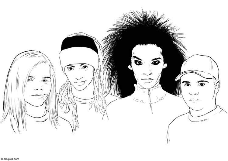 Dibujo para colorear Tokio Hotel