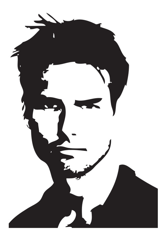 Dibujo para colorear  Tom Cruise
