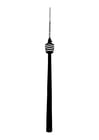 Dibujo para colorear torre de TV de Stuttgart