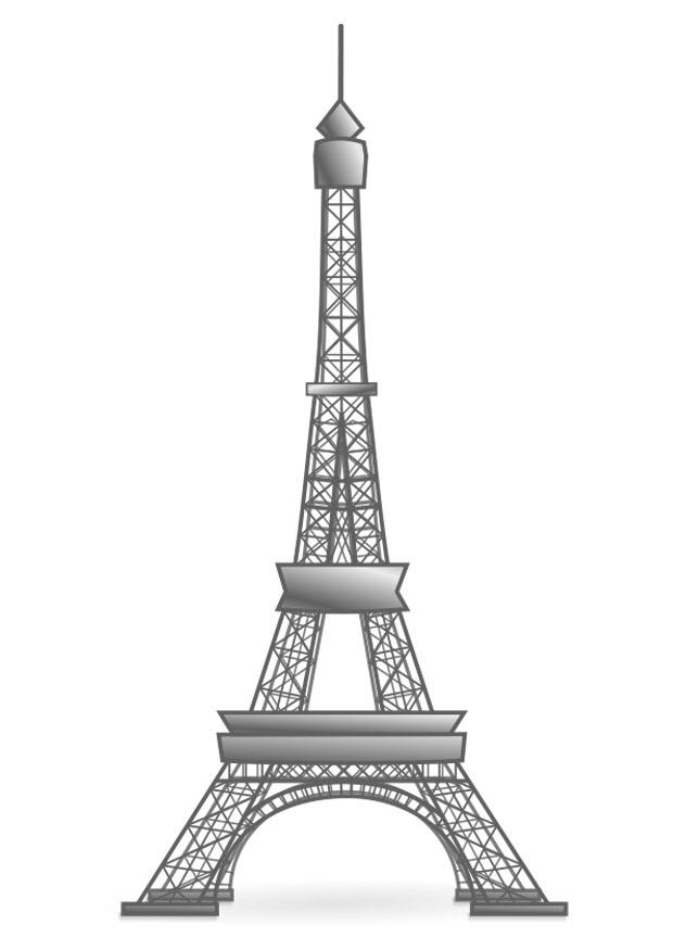 Dibujo para colorear Torre Eiffel - Francia - Dibujos Para Imprimir Gratis  - Img 22447