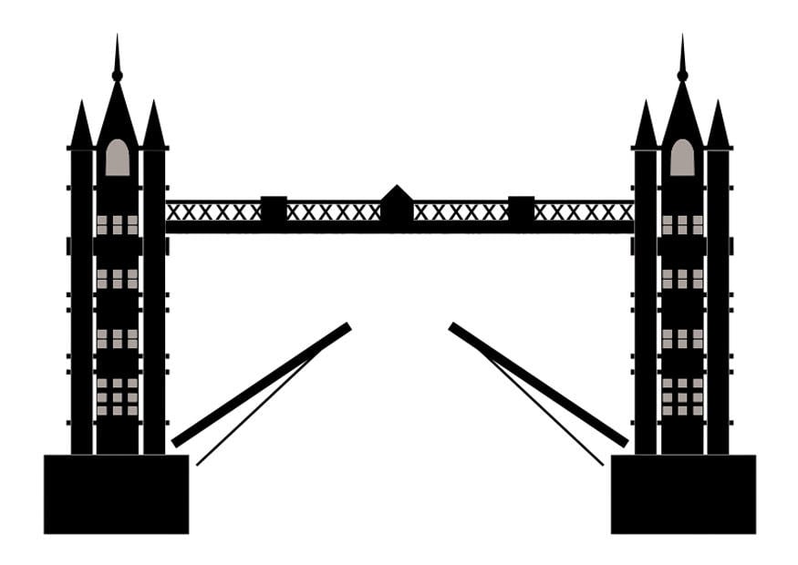 Dibujo para colorear Tower Bridge