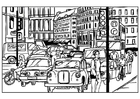 Dibujos para colorear Tráfico en la ciudad