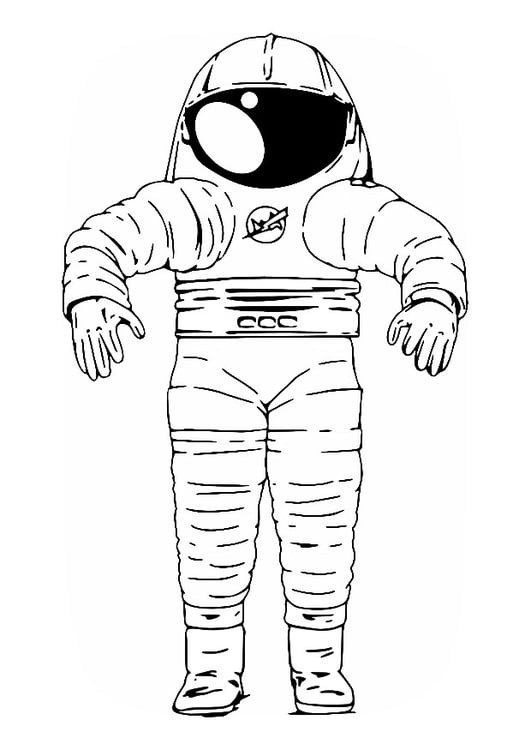 Dibujo para colorear traje de astronauta