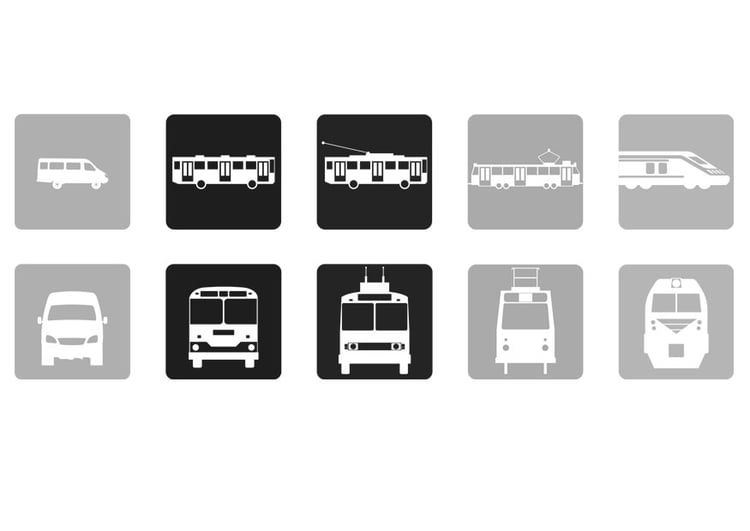 Dibujo para colorear transporte pÃºblico