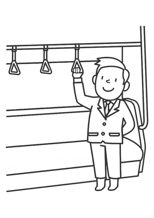Dibujo para colorear transporte publico
