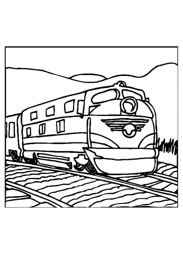 Dibujo para colorear tren
