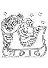 Dibujos para colorear Trineo de navidad