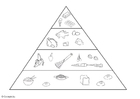 Dibujos para colorear Triángulo de alimentos