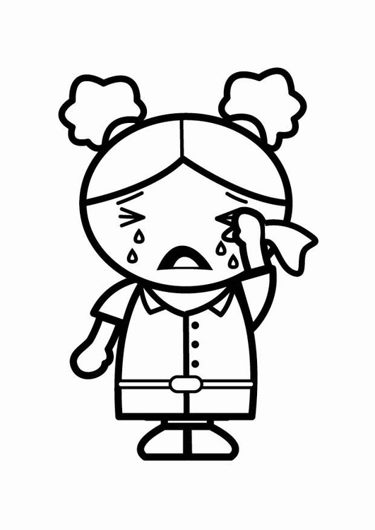 Dibujo para colorear triste - Dibujos Para Imprimir Gratis
