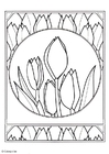 dibujo-para-colorear Tulipanes
