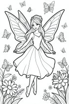 un hada con mariposas