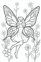 un hada entre las flores