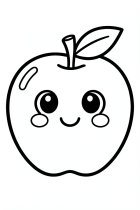 una manzana alegre