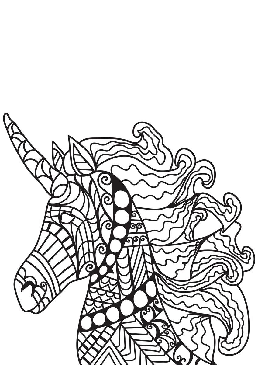 Dibujo para colorear unicornio - Dibujos Para Imprimir Gratis - Img 31003