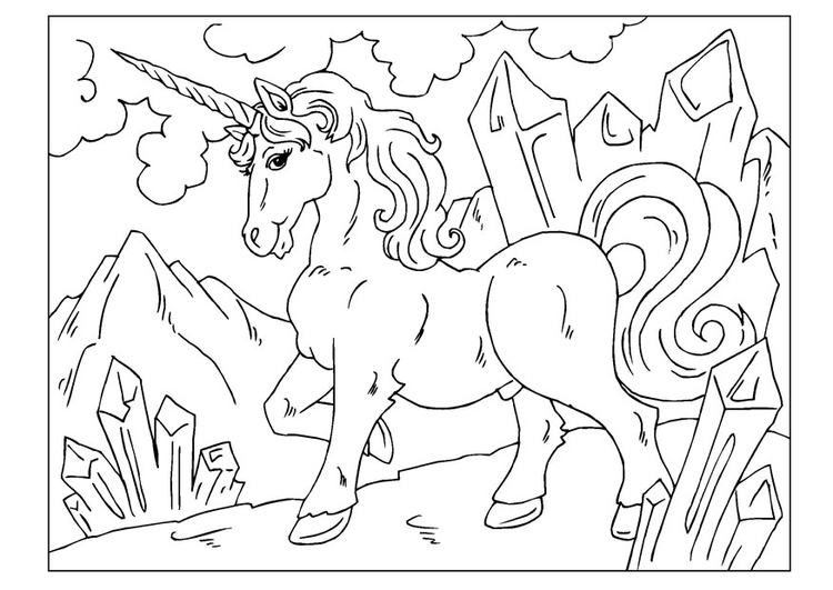 Dibujo para colorear unicornio - Dibujos Para Imprimir Gratis - Img 22675