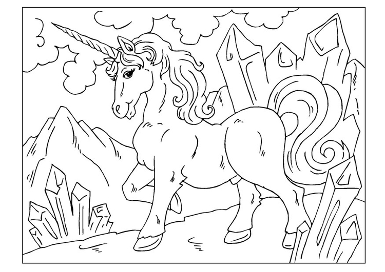 Dibujo para colorear unicornio