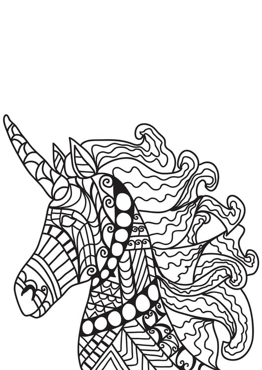 Dibujo para colorear unicornio