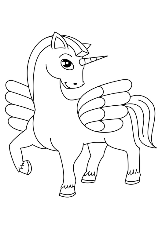 Dibujo para colorear unicornio