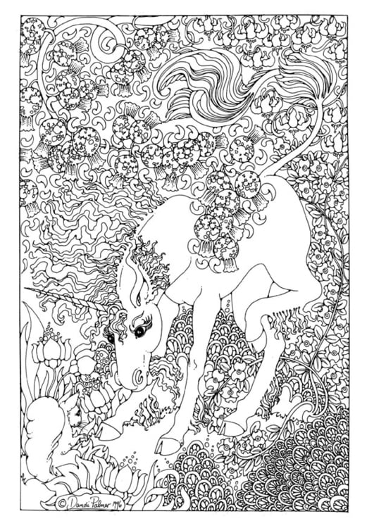 Dibujo para colorear Unicornio