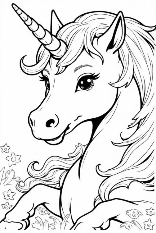unicornio en el prado
