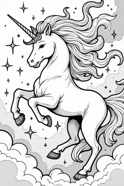 Unicornio en la noche mÃ¡gica