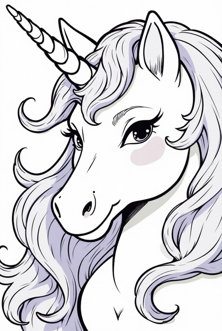 Dibujo para colorear unicornio
