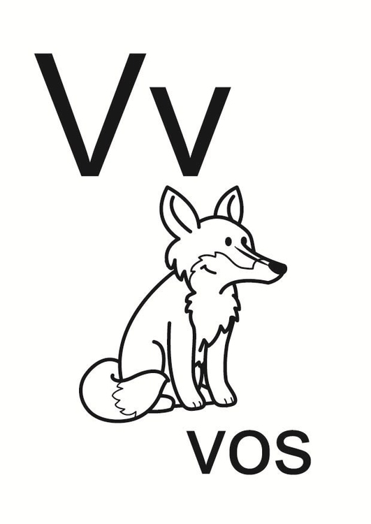 Dibujo para colorear v - Dibujos Para Imprimir Gratis - Img 24916