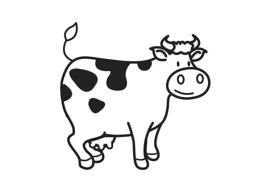  Dibujo para colorear vaca