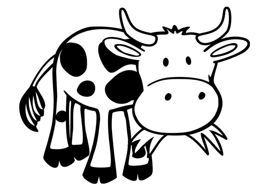 Dibujo para colorear vaca