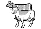 Dibujos para colorear vacas