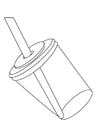 Dibujos para colorear vaso con pajita