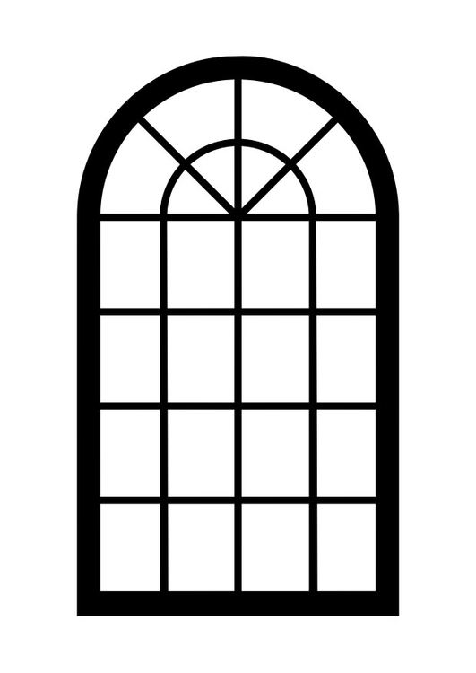 Dibujo para colorear ventana