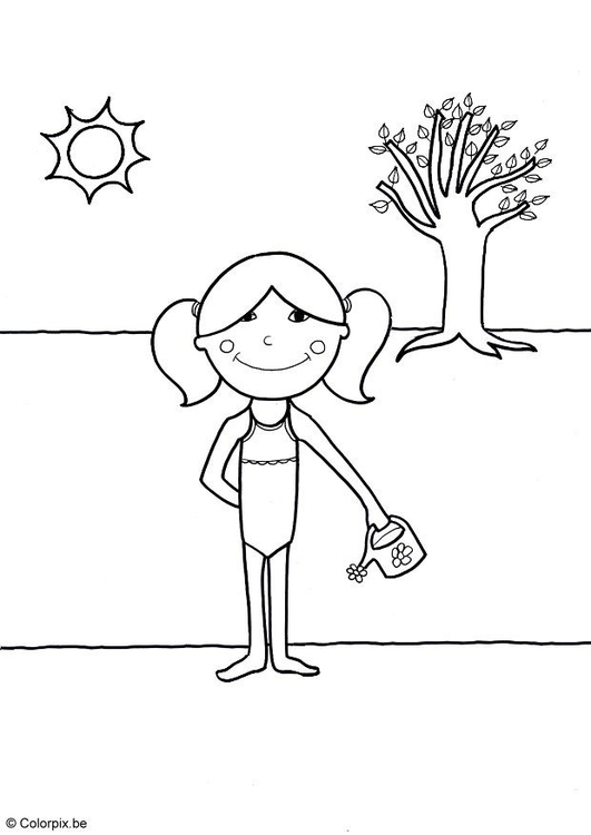 Dibujo para colorear Verano