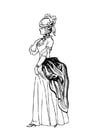 Dibujos para colorear vestido - corset