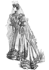 Dibujos para colorear Vestido de novia 1906